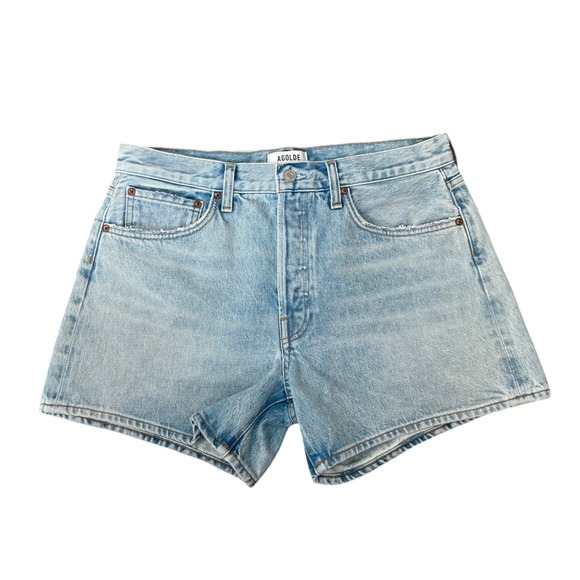 Agolde Pants - AGOLDE Parker Long High Rise Denim Shorts Light Wash Size 29 A9127-1141